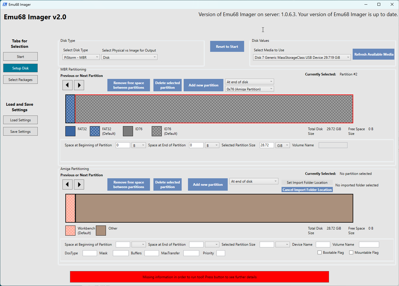 Emu68 Imager Screenshot