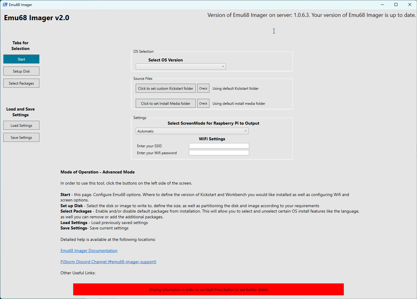Emu68 Imager Screenshot